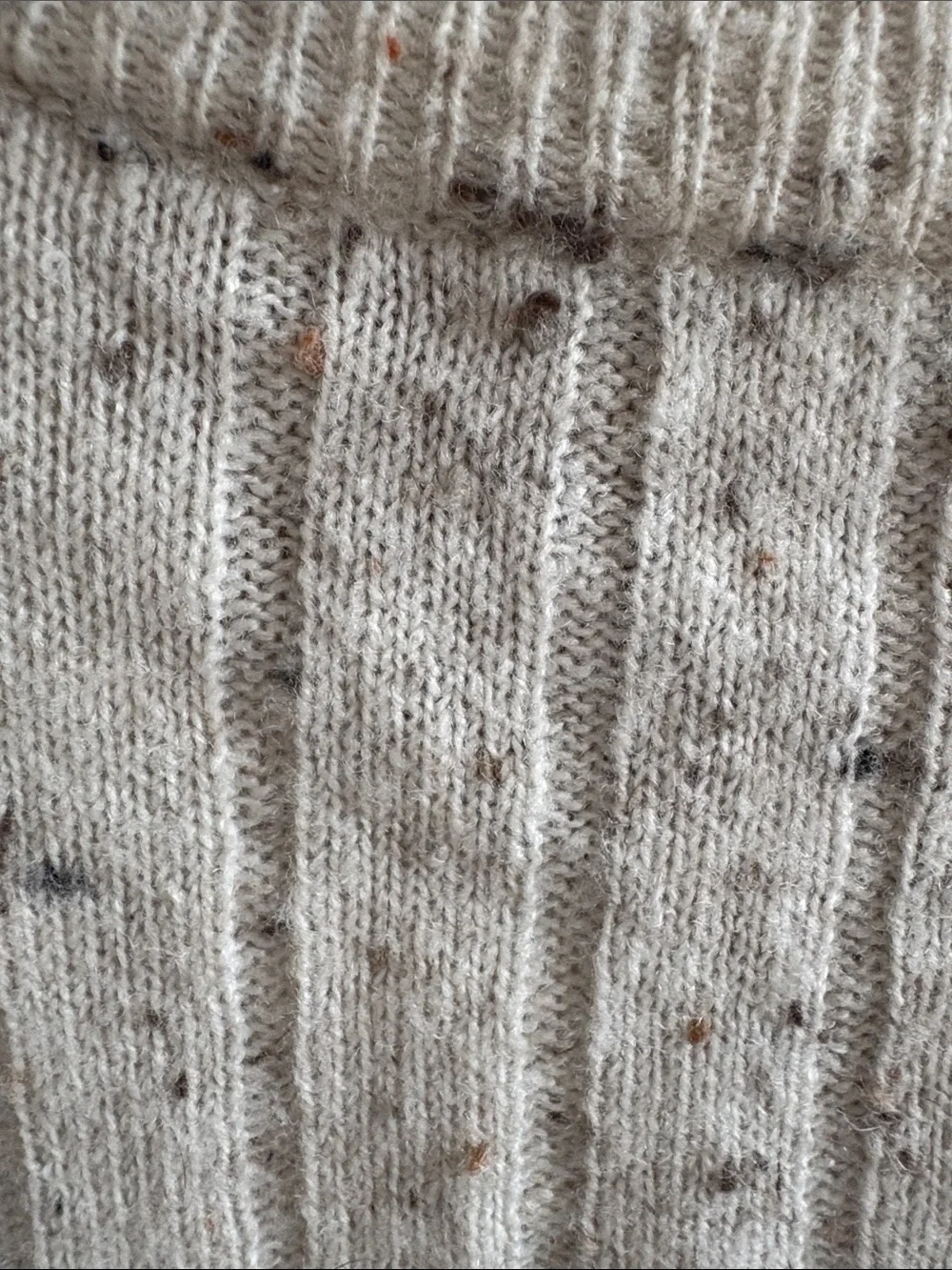 Women’s Madewell Cream Speckled Button-Neck Sweater